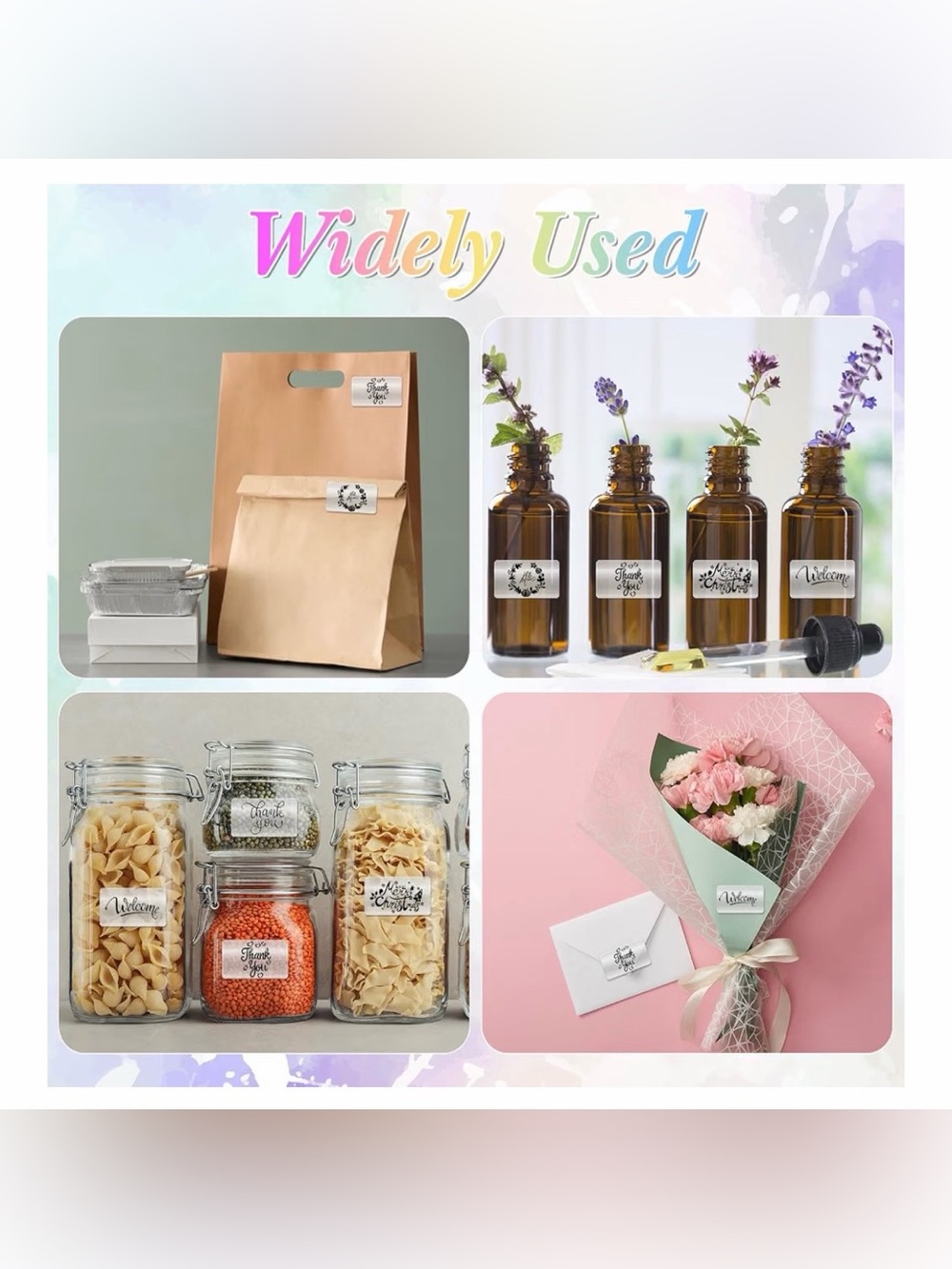 Thermal Transparent Waterproof Flexible No-Ink Stickers 160 pcs Roll 1.25 x 2.25 - Picture 2 of 3